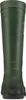 A full view of the back of a green rubber boot with a black sole. Produktbild-Vorschau