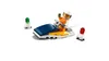 A LEGO minifigure riding a jet ski with two buoys. Produktbild-Vorschau
