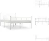 vidaXL Bettgestell Weiß Metall 160×200 cm -  Betten & Produktbild-Vorschau 1