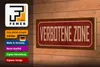 Holzschild Spruch 27x10cm verbotene Zone Produktbild-Vorschau 4