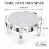 Vrygle table basse ronde argent Ø80 cm, table miroir verre Voir les images du produit 2