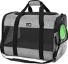 PECUTE Hundetasche Faltbar Hundebox Auto Atmungsaktiv Grau Produktbild-Vorschau 1