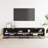 vidaXL TV-Schrank Schwarz 180x34x41 cm Holzwerkstoff Produktbild-Vorschau 3