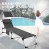 tectake® Hliníkové lehátko Lorella s polstrováním, Náhled obrázku produktu 8