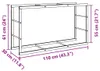 vidaXL Stojak na drewno opałowe czarny 110x30x61 cm stalowy Podgląd zdjęcia produktu 7
