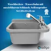 ADGO® Spüle Grau 50 cm Wasserhahn Mit Ausziehbarem Auslauf Produktbild-Vorschau 2