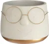 Blumentopf mit Gesicht und Brille, in zwei Farben und 4 Produktbild-Vorschau 1