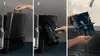 Collage of three images showing steps for cleaning a coffee machine component. Produktbild-Vorschau