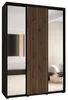 Šatní skříň FIDELIA 2 - 170/60 cm, černá / dub artisan / Náhled obrázku produktu 2
