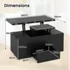 COSTWAY Tavolino con 4 sgabelli, tavolino da salotto con Anteprima dell’immagine prodotto 3