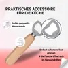 Braun Flaschenöffner mit stilvollem Holzgriff und Produktbild-Vorschau 4