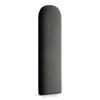 A single, dark gray, oval-shaped upholstered wall panel or cushion, displayed vertically against a white background. Anteprima dell’immagine prodotto