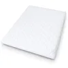 A white quilted mattress topper is shown from a slightly elevated angle against a white background. Produktbild-Vorschau