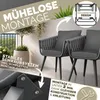 tillvex® Gartenstuhl 6er Set Wetterfest mit Armlehne | Produktbild-Vorschau 4