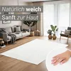 Homestyle4u Kurzflor Teppich 160x230 cm waschbar  Weiß Produktbild-Vorschau 3
