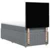 Boxspringbett mit Matratze Hellgrau 100x200 cm Stoff Produktbild-Vorschau 8