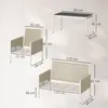 Set di mobili da giardino Outsunny in polyrattan set da Anteprima dell’immagine prodotto 3