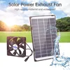 A solar panel and a fan are displayed in an outdoor setting with trees and a sunny sky. Produktbild-Vorschau