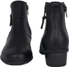 A front and back view of a pair of black ankle boots. Anteprima dell’immagine prodotto