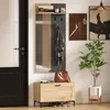HOMCOM Garderobe Set, Garderobe mit Spiegel, Haken, Produktbild-Vorschau 7
