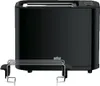 A black BRAUN toaster with a chrome warming rack in front of it, set against a white background. Anteprima dell’immagine prodotto