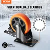 Kółka meblowe VEVOR zestaw 4 kółek skrętnych PVC φ101,6 mm Podgląd zdjęcia produktu 2