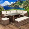 Poly-Rattan Eck Sitzgruppe ECO braun/beige Produktbild-Vorschau 1