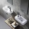 Umywalka Nablatowa Prostokątna Ceramiczna Biała Stawiana Na Podgląd zdjęcia produktu 9