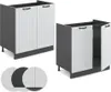 Spülenunterschrank Vicco Fame-Line Weiß Landhaus 80 cm ohne Produktbild-Vorschau 6