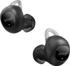 A pair of black wireless earbuds with a light gray ear hook, shown against a white background. Voir les images du produit
