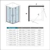 80x100x195cm Nano+ESG Sicherheitsglas Duschkabine Produktbild-Vorschau 3