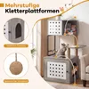 COSTWAY Kraboom met kattenbakopslag, voerbak, sisalpalen, Productafbeelding-voorbeeld 7