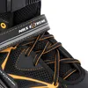 A close-up view of the front part of a black and orange inline skate. Produktbild-Vorschau