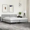 Bettgestell Grau Sonoma 200x200 cm Holzwerkstoff und Metall Produktbild-Vorschau 3