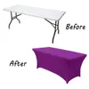 183 x 74 x 76 cm Violett Fitted Polyester Tischdecke Produktbild-Vorschau 3