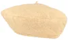 MtM uni Loden-Baskenmütze aus 100% Wolle mit Baumwoll-Futter in beige