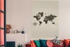 MuchoWow® Poster Weltkarte - Holz - Kompass 120x180 cm - Produktbild-Vorschau 3