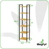 Regał industrialny loft wysoki 6 półek dąb czarny metal Podgląd zdjęcia produktu 3