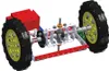 A 3D rendering of a mechanical assembly with gears, wheels, and structural components. Podgląd zdjęcia produktu