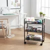 Chariot Relaxdays, 3 étagères en filet, chariot de service, Voir les images du produit 3