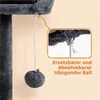 A close-up of a cat tree accessory, specifically a hanging ball toy. Produktbild-Vorschau