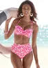 VIVANCE Bügel-Bandeau-Bikini-Top Leni neonpink-weiß Größe Produktbild-Vorschau 2
