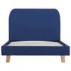 The Living Store Bettgestell Blau Stoff 90x200 cm Produktbild-Vorschau 3