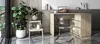 A modern home office setup with a corner desk, chair, and plants. Produktbild-Vorschau