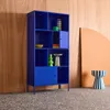 Credenza industriale in metallo con 8 scomparti, Blu Anteprima dell’immagine prodotto 3