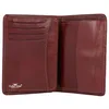 An open brown leather wallet showing the interior card slots and compartments. Produktbild-Vorschau