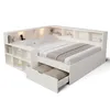 Bed 140x190, met opbergruimte, leeslamp, van hout, USB Productafbeelding-voorbeeld 3