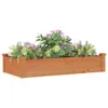 A wooden planter box filled with artificial plants. Podgląd zdjęcia produktu