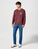WRANGLER Herren, Sweatshirt CREWNECK SWEAT SHIRT, XL, Rot, Produktbild-Vorschau 6