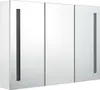 vidaXL LED-Spiegelschrank fürs Bad 89x14x62 cm Glänzend Produktbild-Vorschau 4